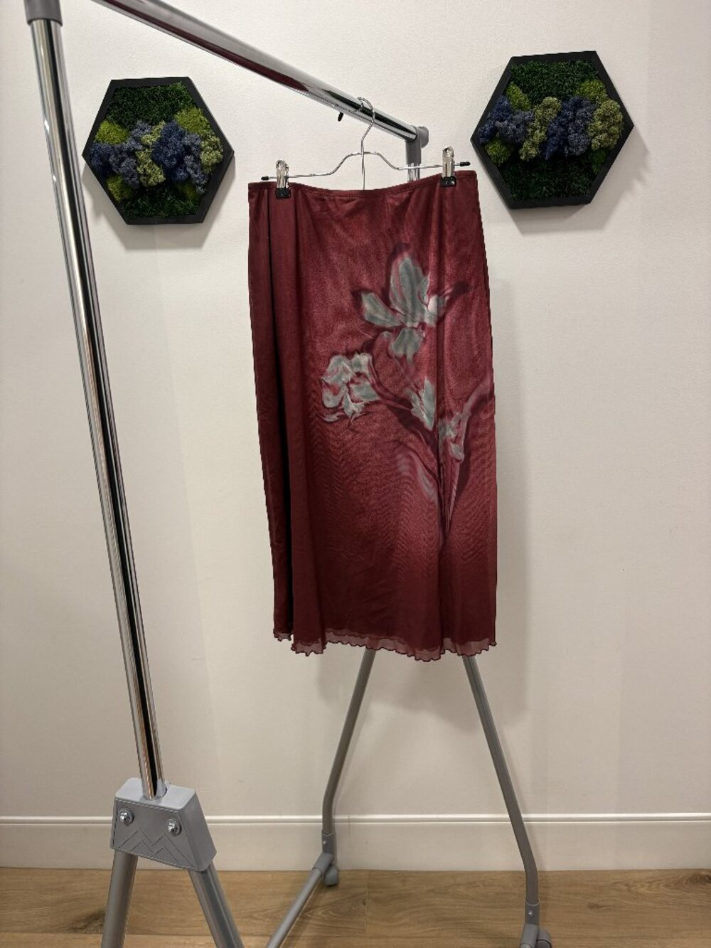 Pink Skirt with Floral Pattern